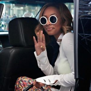 Linda Farrow x The Row Cream/Gold Round Sunglasses